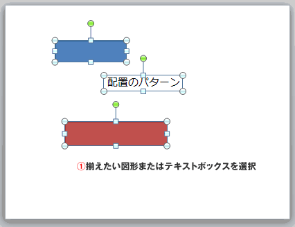 PowerPoint図形と文字の整列